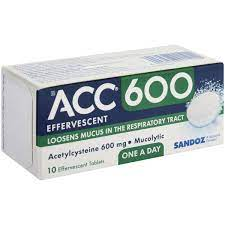 ACC Effervescent Tablets 600mg 10 Tablets