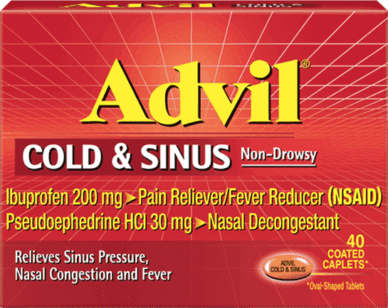 Advil Cold & Sinus Tablets 20 Tablets