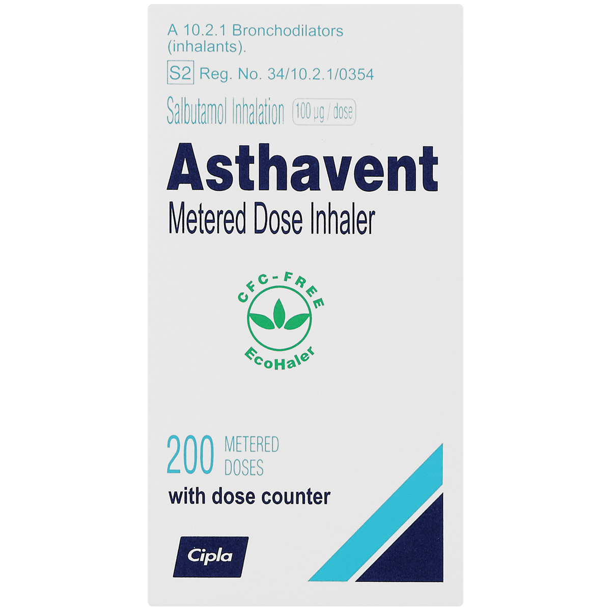 Asthavent EcoHaler Metered Dose Inhaler 200  Doses