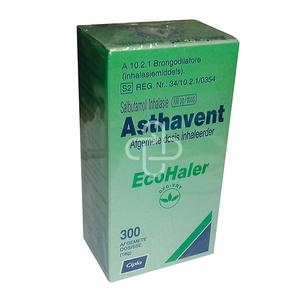 Asthavent EcoHaler Metered Dose Inhaler 300 Doses