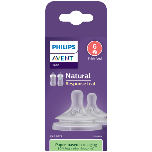 Avent Natural Y Cut Teat For Thickened Liquid 6m+