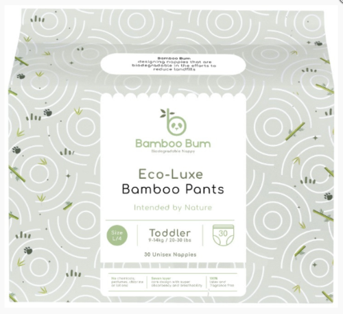 Bamboo Bum Disposable Pull Up Nappy Pants - Toddler 30 Pack