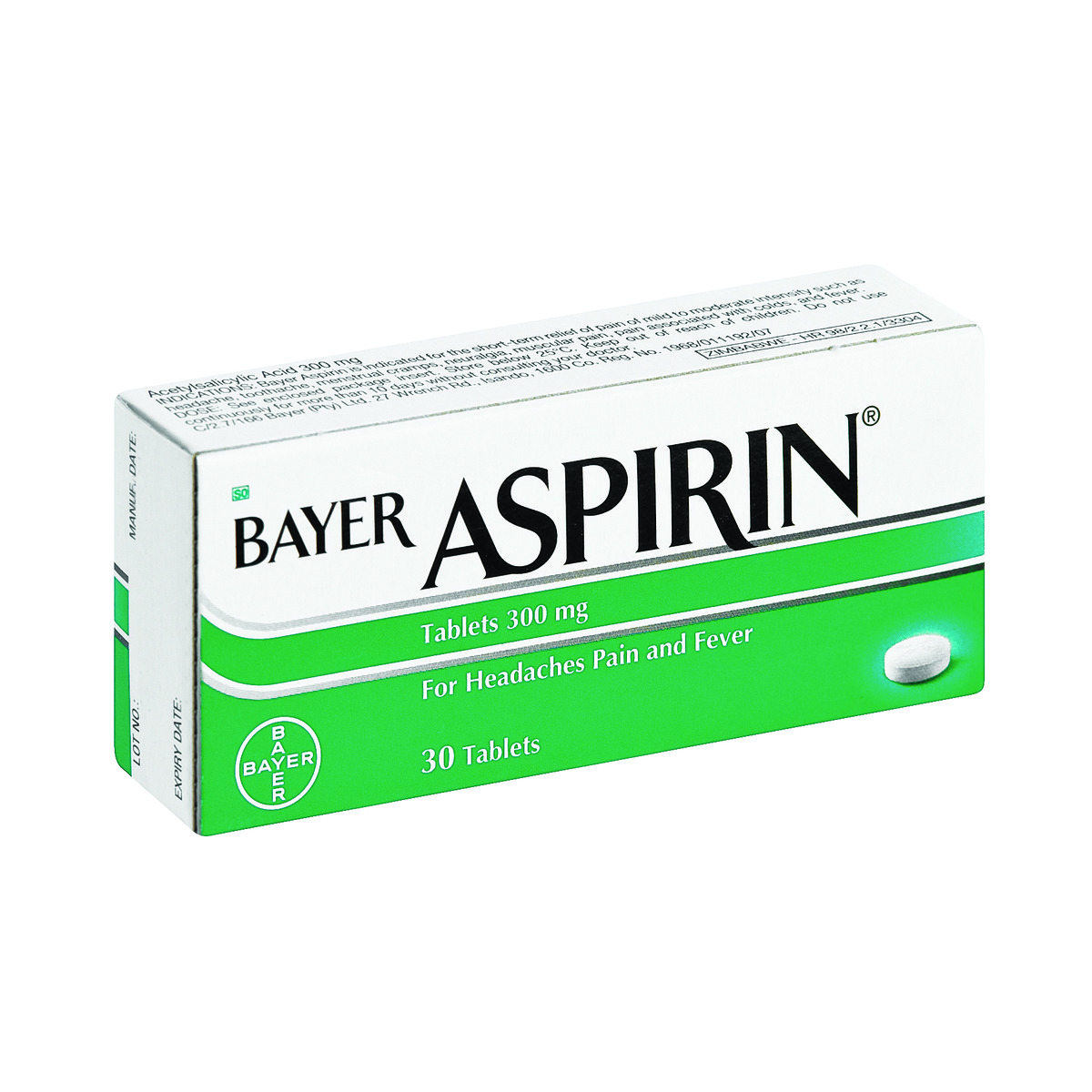 Bayer Aspirin 300mg 30 Tablets