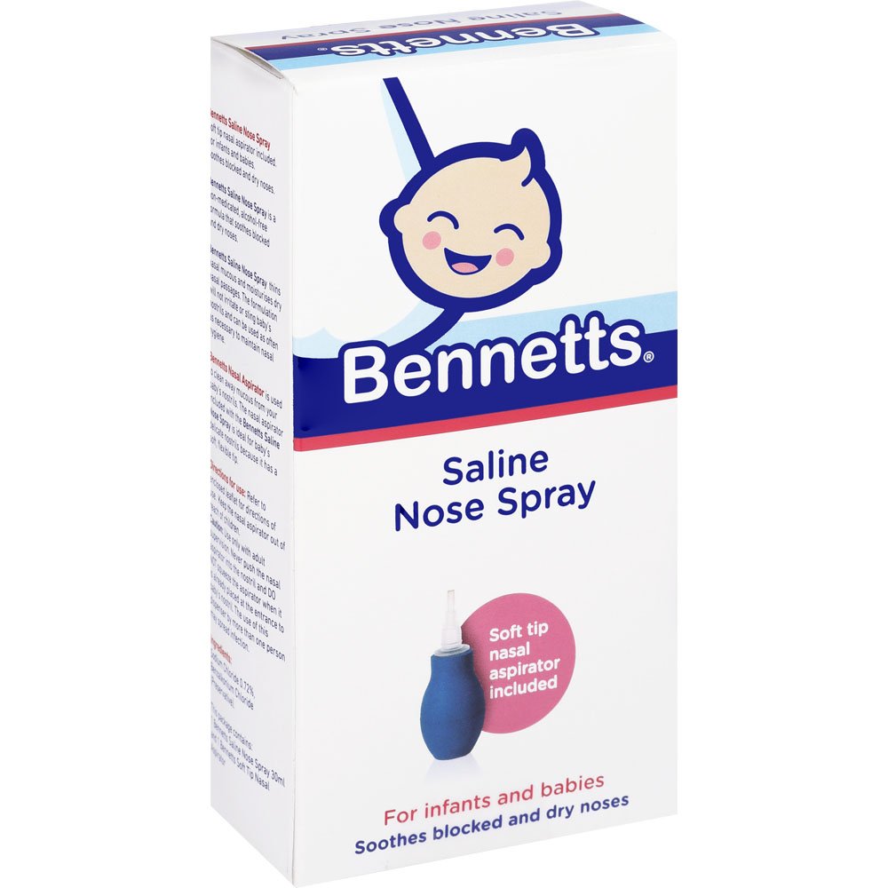 Bennetts Saline Nose Drops And Aspirator