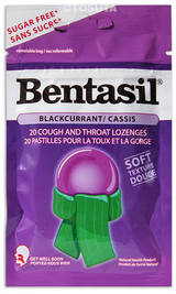 Bentasil Sugar Free Throat Lozenges Black Current 20 Lozenges
