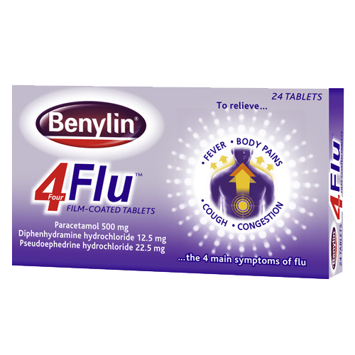 Benylin 4 Flu Tablets 24 Tablets