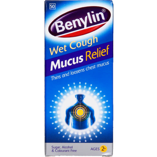 Benylin Wet Cough Syrup Mucus Relief 50ml