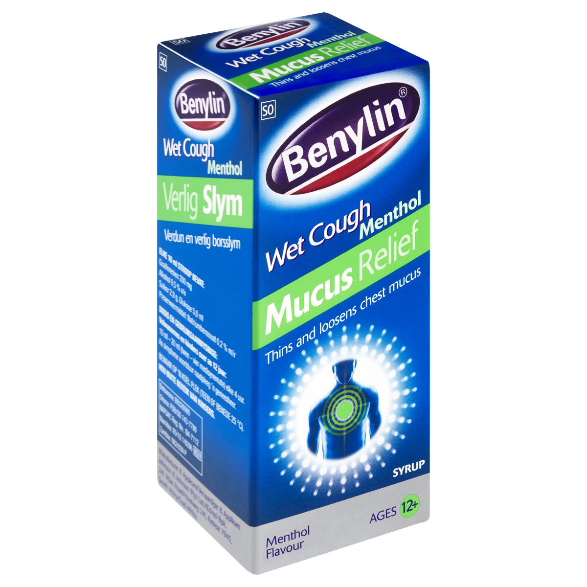 Benylin Wet Cough Syrup Mucus Relief Menthol Flavor 50 ml