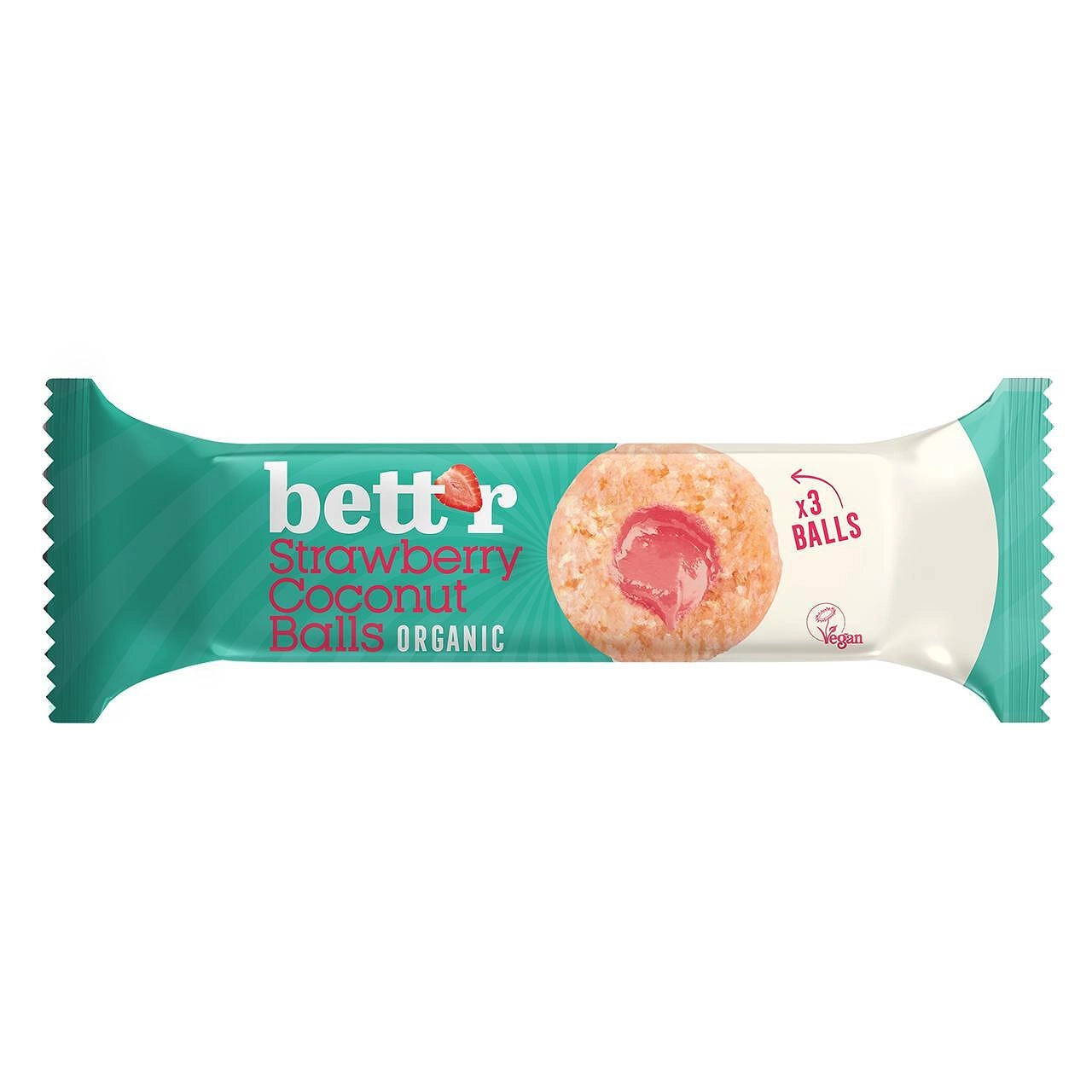 Bett'r Fruit Balls Strawberry 45g