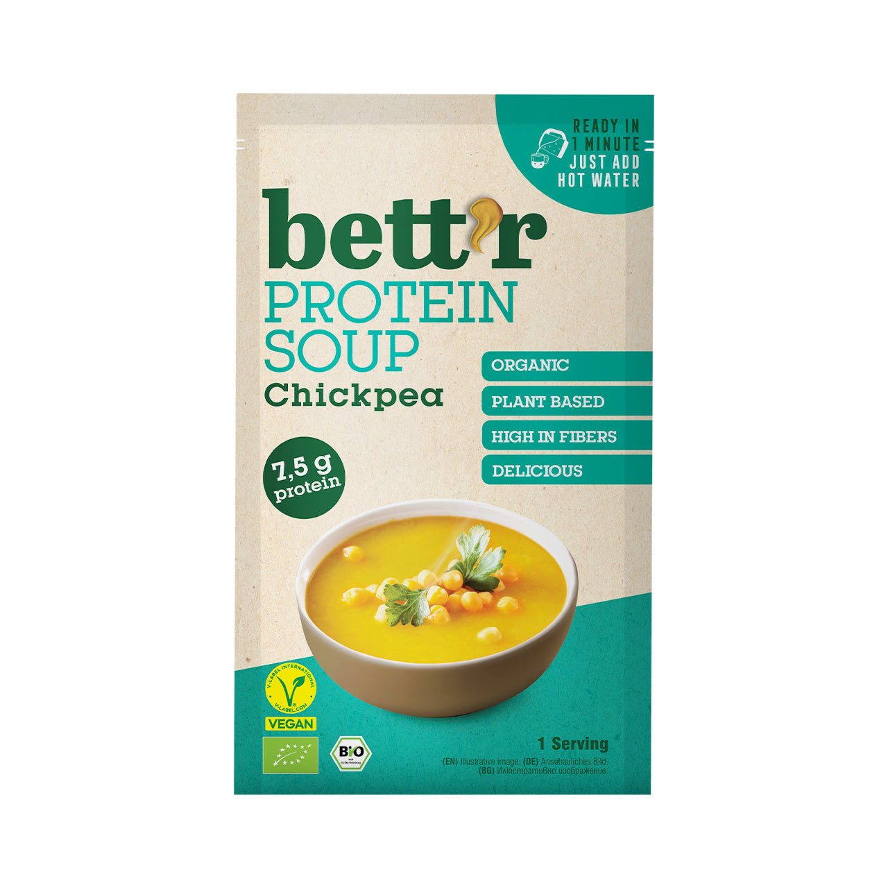 Bett'r Instant Soup Chickpea High Protein 30g