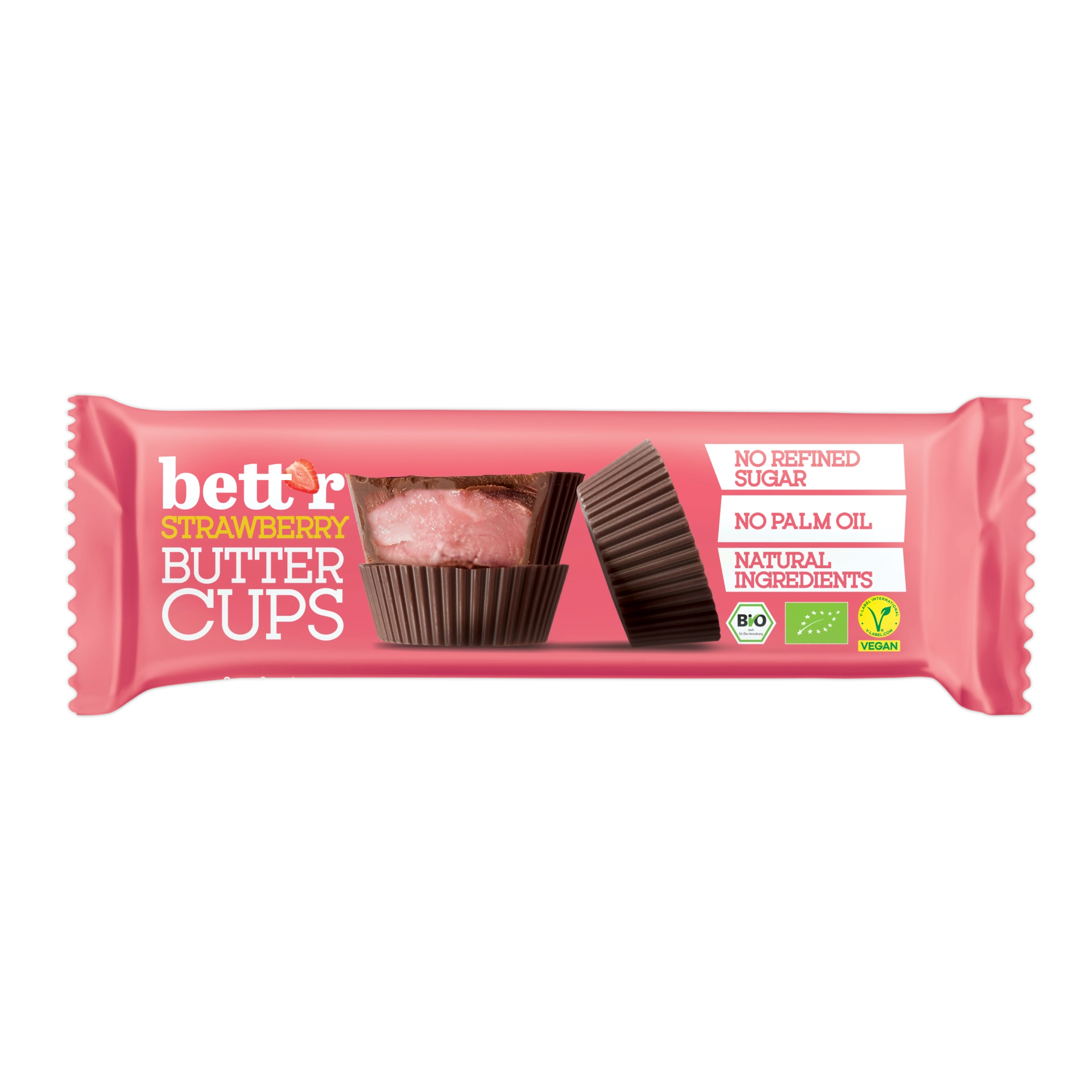Bett'r Strawberry Butter Cups 39g