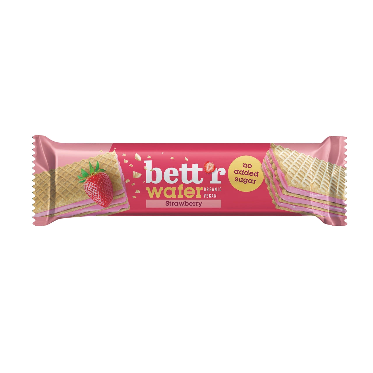 Bett'r Wafer Bar Strawberry & Cashew Cream No Added Sugar 30g