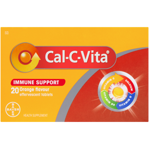 Cal-C-Vita Cold & Flu Seasonal Defence Orange 30 Effervescent Tablets