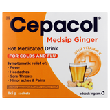 Cepacol Medsip Hot Medicated Drink Ginger 8s