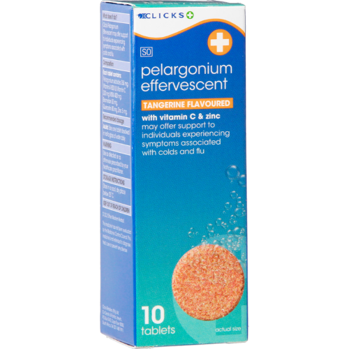 Clicks Pelargonium 10 Effervescent Tablets
