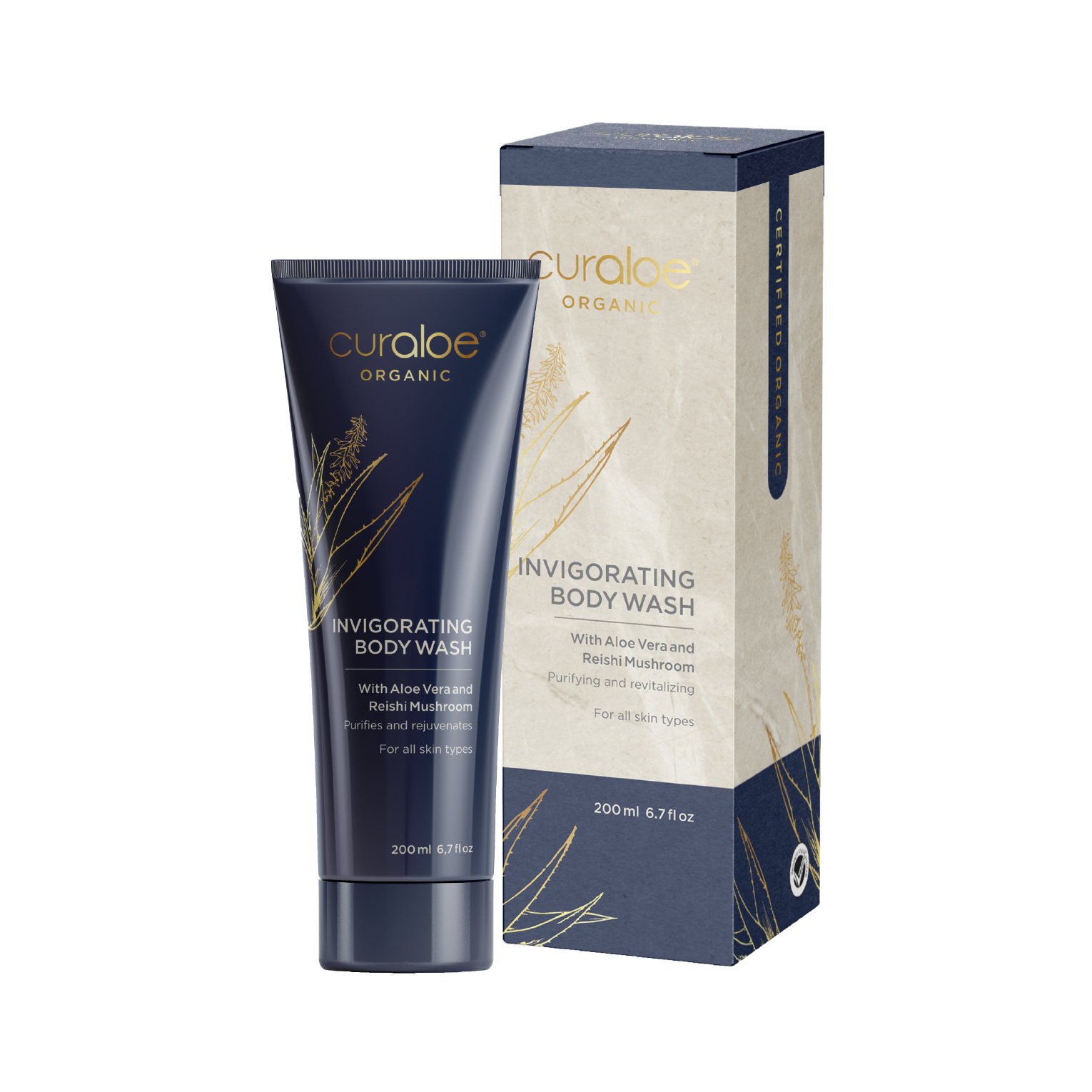 Curaloe Organic Invigorating Body Wash 200ml