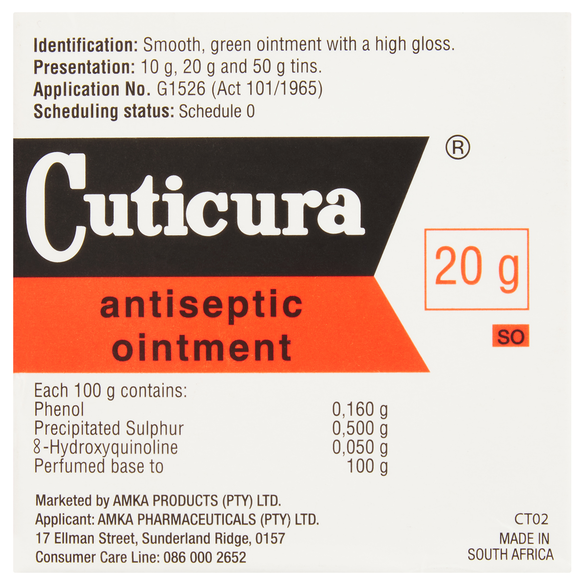 Cuticura Antiseptic Ointment 20g