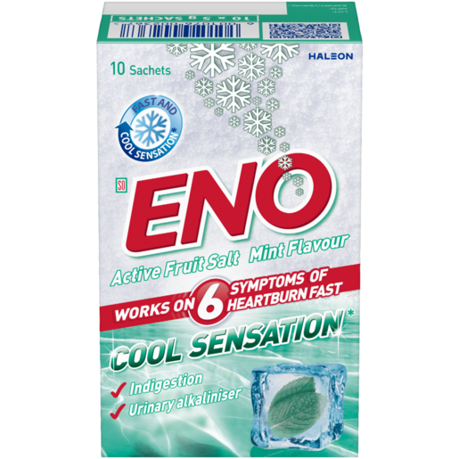 ENO Active Fruit Salt Cooling Mint 10 Sachets