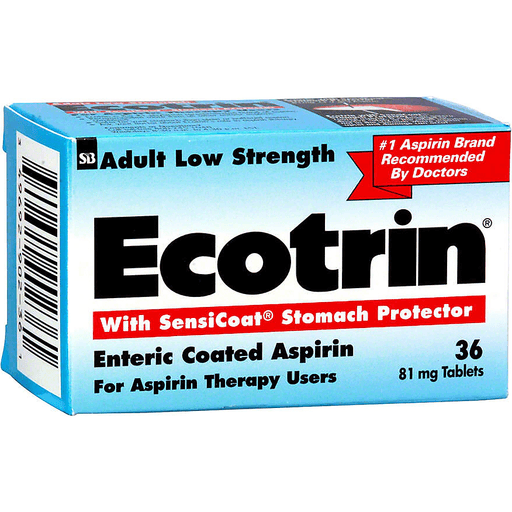 Ecotrin Aspirin 81mg Coated Tablets 30's