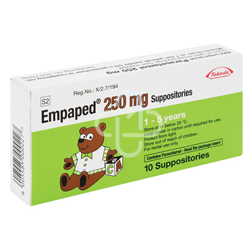 Empaped Suppositories 250mg 10