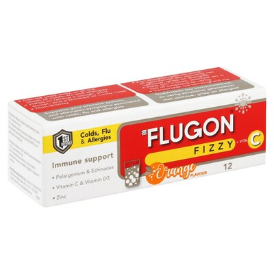 Flugon Fizzy Kidz Immune Support Grape 12 Tablets