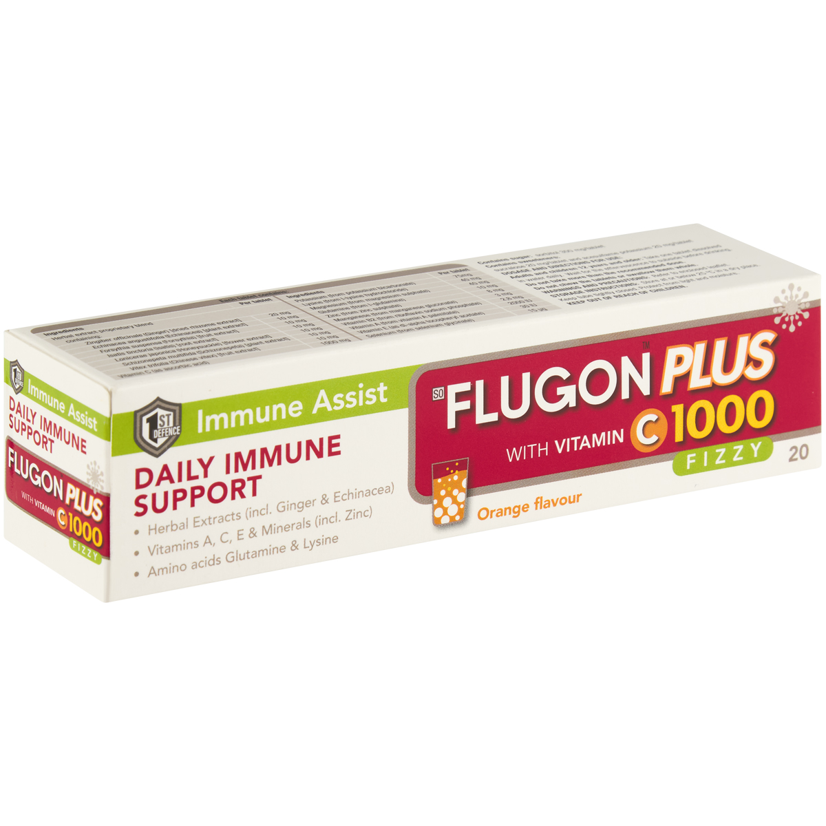 Flugon Plus Effervescent Tablets 20 Fizzies