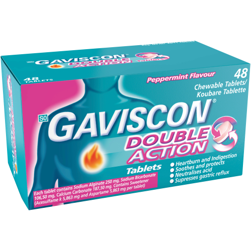Gaviscon Double Action Tablets 48s – South African Pharmacy