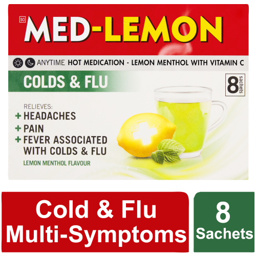 Hot Medication Lemon Menthol With Vitamin C 8 Sachets