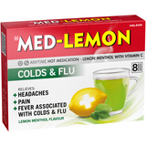 Hot Medication Lemon Menthol With Vitamin C 8 Sachets