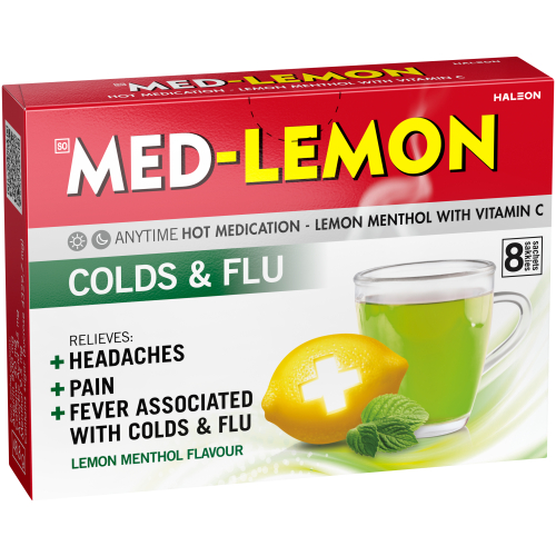 Hot Medication Lemon Menthol With Vitamin C 8 Sachets