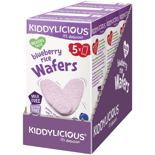 Kiddylicious Blueberry Wafers Multi-Pack 5x4g - 6 Months+