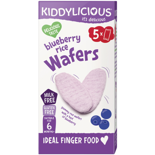 Kiddylicious Blueberry Wafers Multi-Pack 5x4g - 6 Months+