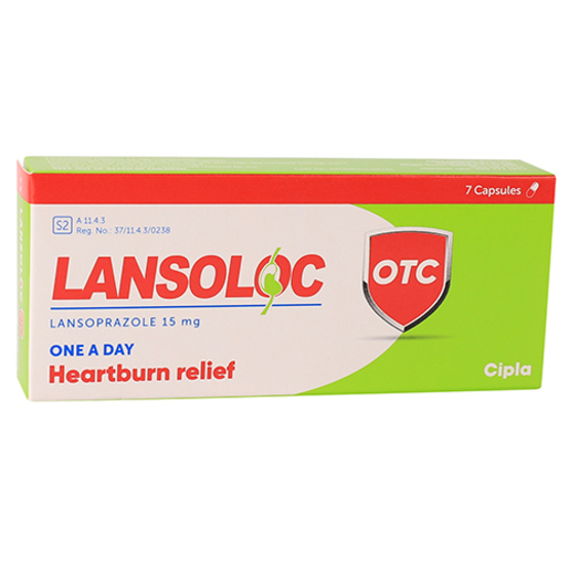 Lansoloc OTC 15mg Capsules 7's