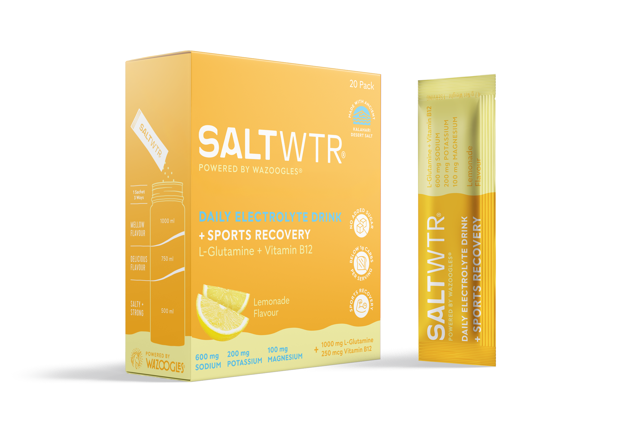 SALTWTR Electrolytes Lemonade Pack Sports Recovery 20s