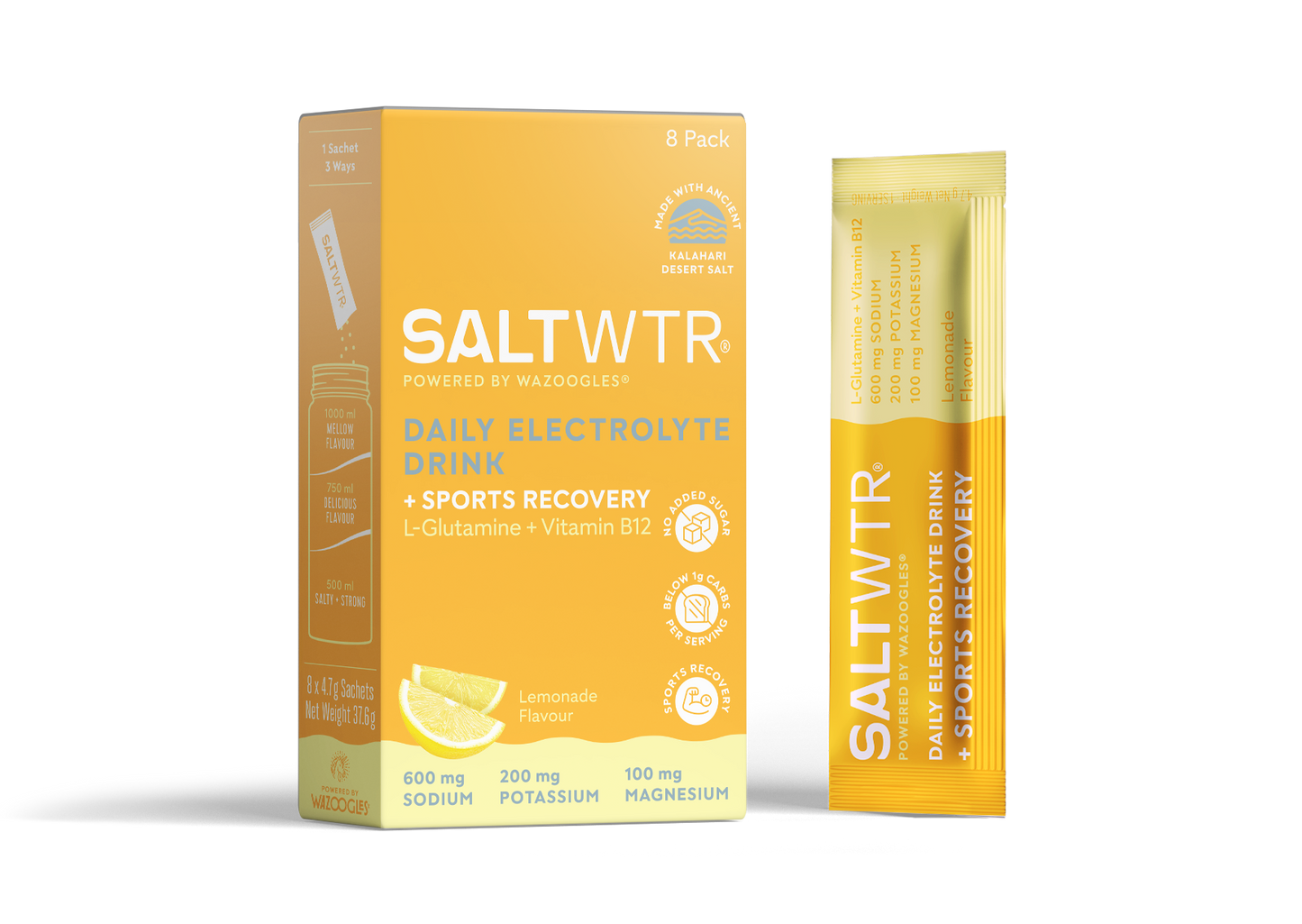 SALTWTR Electrolytes Lemonade Pack Sports Recovery 8s