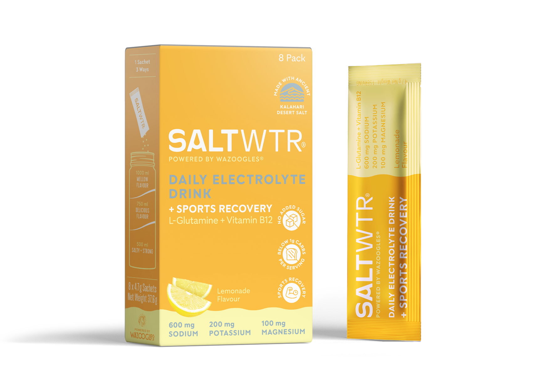 SALTWTR Electrolytes Lemonade Pack Sports Recovery 8s