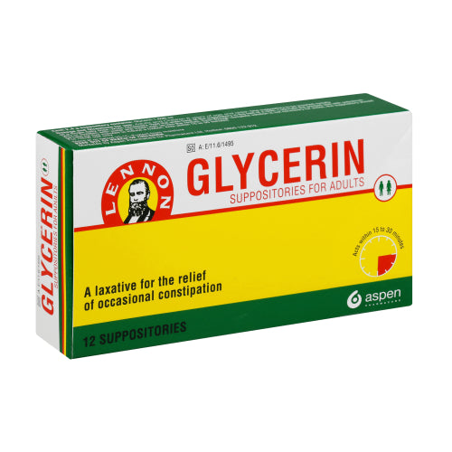 Lennons Glycerine Supps Adult 12's