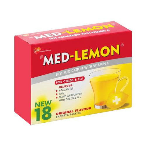 Med-Lemon Flu & Congestion Hot Medication with Vitamin C 18s