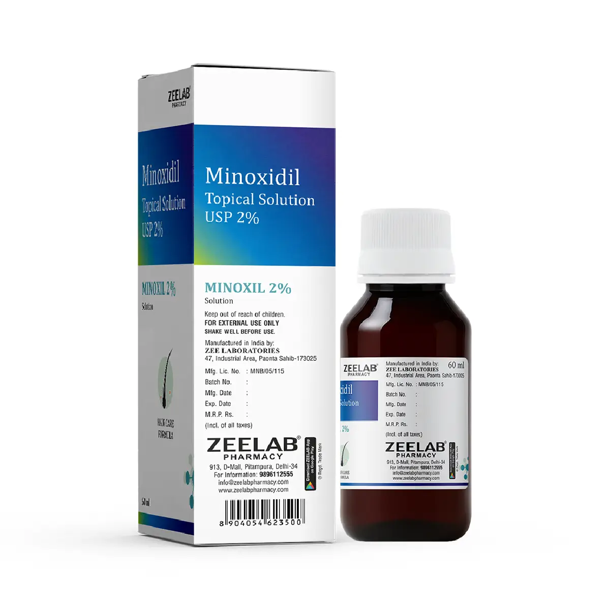 Minoxidil 2% Solution 1200mg 60ml
