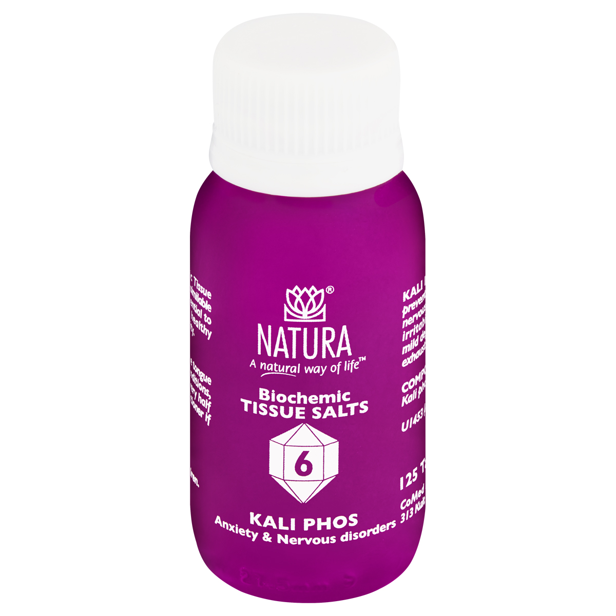 Natura Kali Phos 6 Tissue Salts 125 Tabs