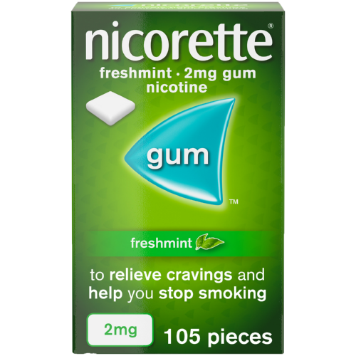 Nicorette Gum Freshmint 2mg 105 Pieces