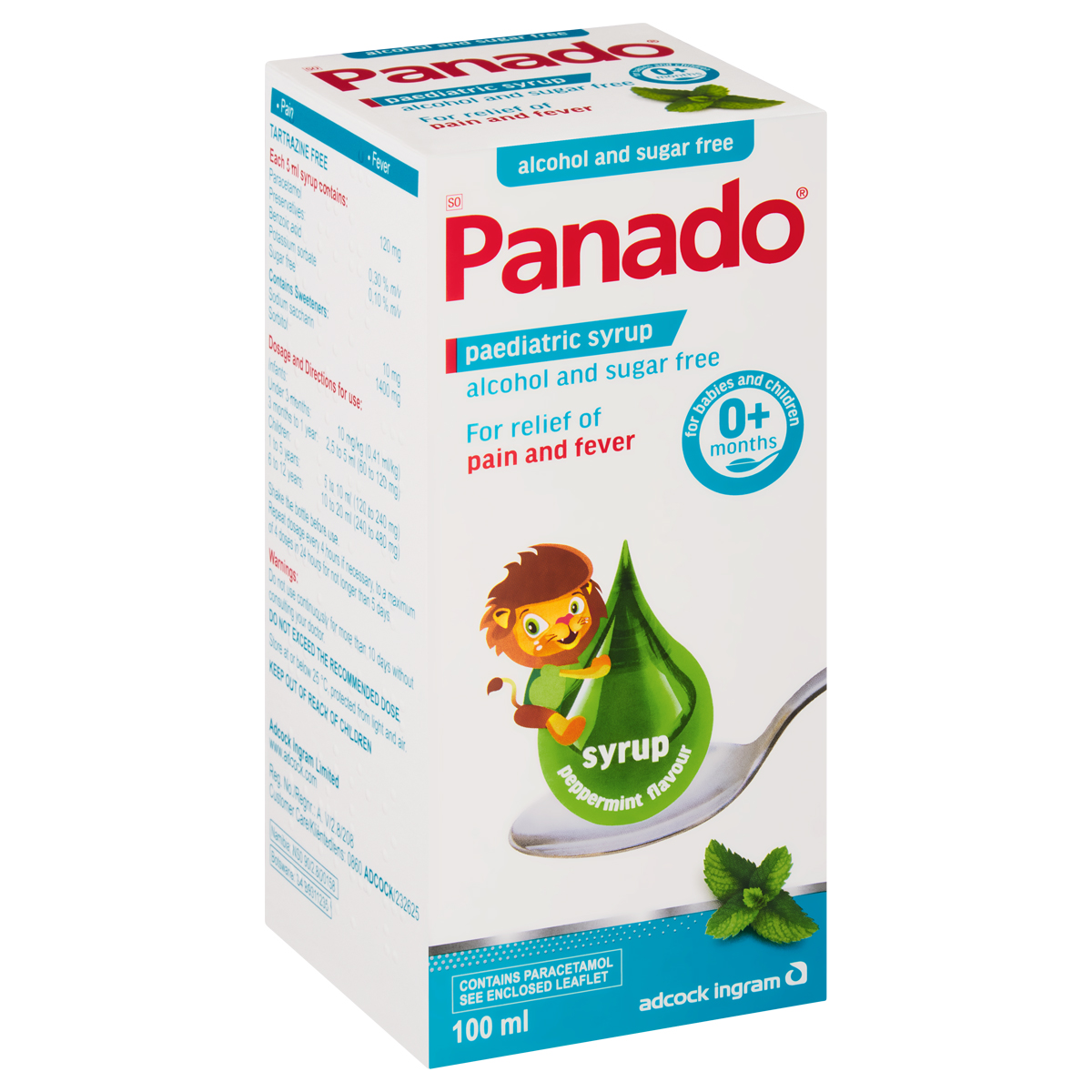 Panado Paediatric Syrup Alcohol & Sugar Free 100ml