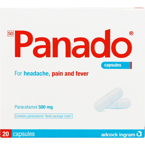 Panado Paracetamol 500mg 20 Capsules