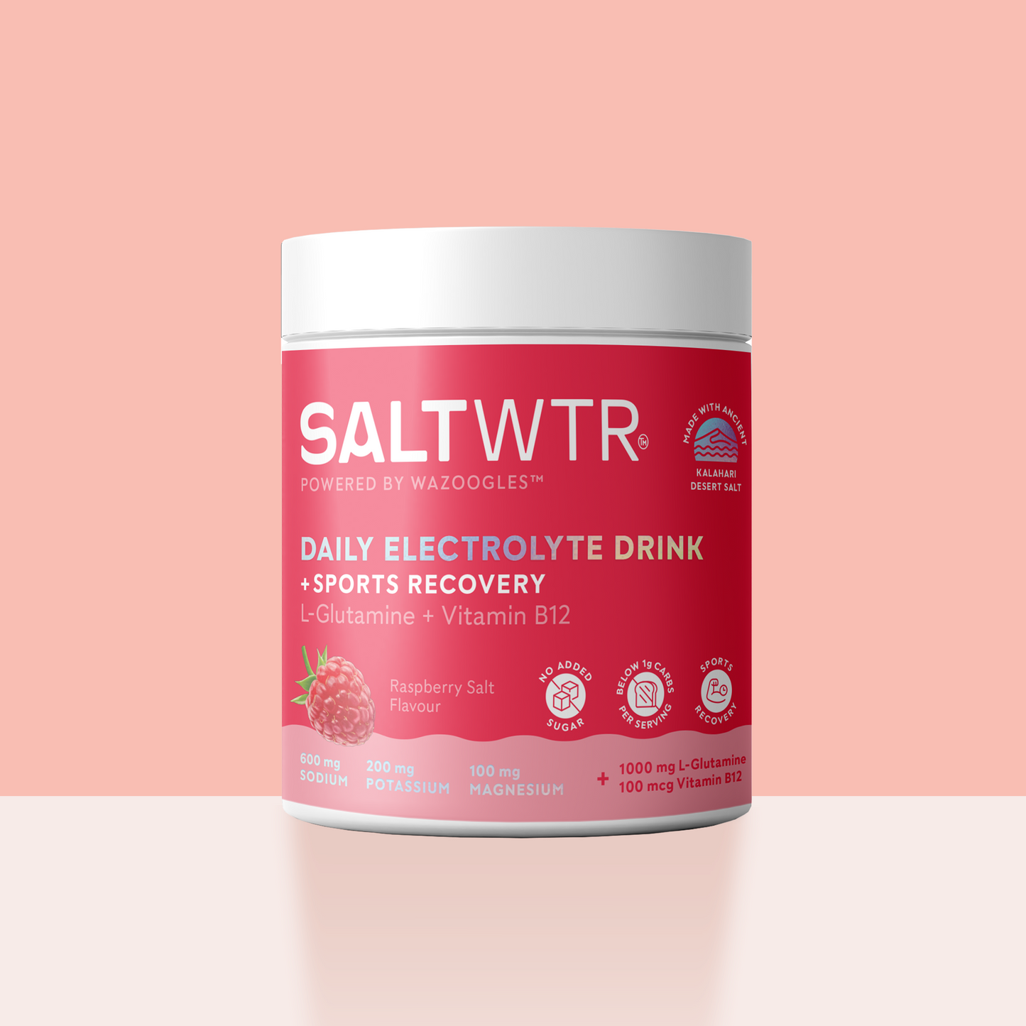 SaltWTR Daily Electrolytes 40 Serving Tub - Raspberry Salt | Sports Recovery