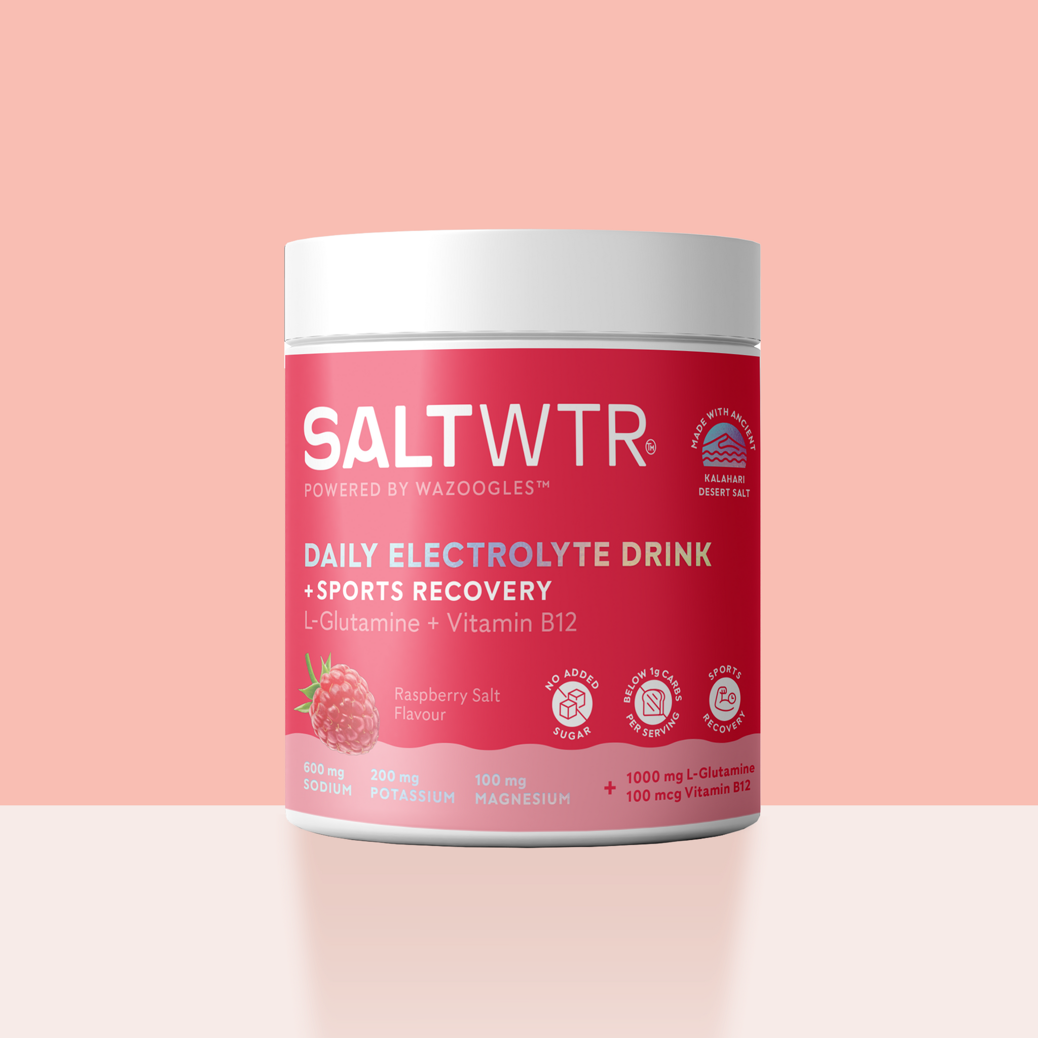 SaltWTR Daily Electrolytes 40 Serving Tub - Raspberry Salt | Sports Recovery
