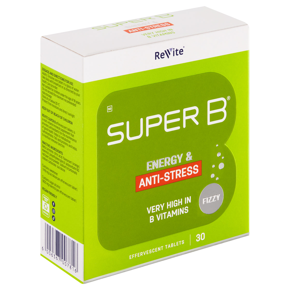 ReVite Super B Effervescent Tablets 30 Tablets