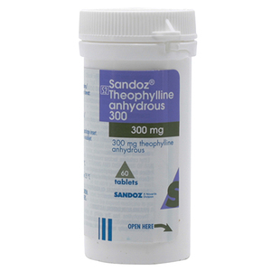 Sandoz Theophylline Anhydrous Kiara 300mg Tablets 60’s