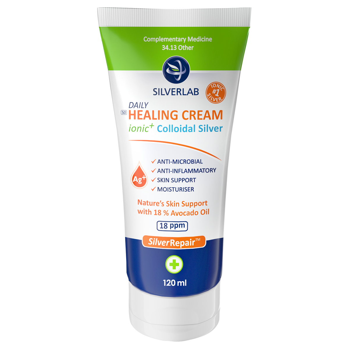 Silverlab Colloidal Silver Healing Gel Tube 120ml