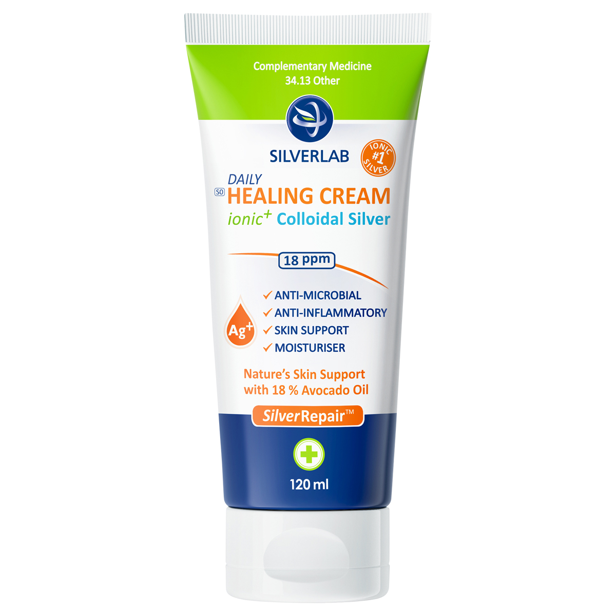 Silverlab Colloidal Silver Healing Gel Tube 120ml