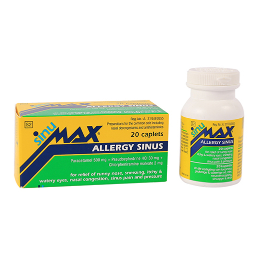 Sinumax Allergy Sinus Caplets 20s